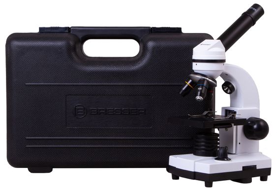 Микроскоп Bresser Junior Biolux SEL 40х–1600x White с кейсом и адаптером для смартфона