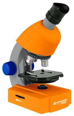 Мікроскоп Bresser Junior 40x-640x Orange з кейсом і набором для дослідів