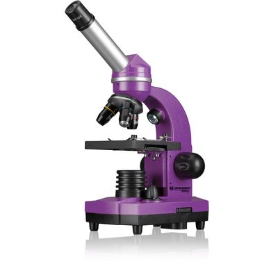 Мікроскоп Bresser Junior Biolux SEL 40x-1600x Purple з набором для дослідів та адаптером для смартфона