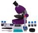 Мікроскоп Bresser Junior 40x-640x Purple з набором для дослідів і адаптером для смартфона