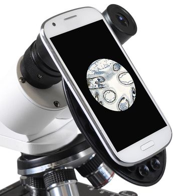 Мікроскоп Bresser Erudit Basic Bino 40x-400x з кейсом і адаптером для смартфона