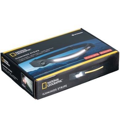 Фонарь налобный National Geographic ILUMINOS LED Stripe 300 Lm + 90 Lm USB Rechargeable